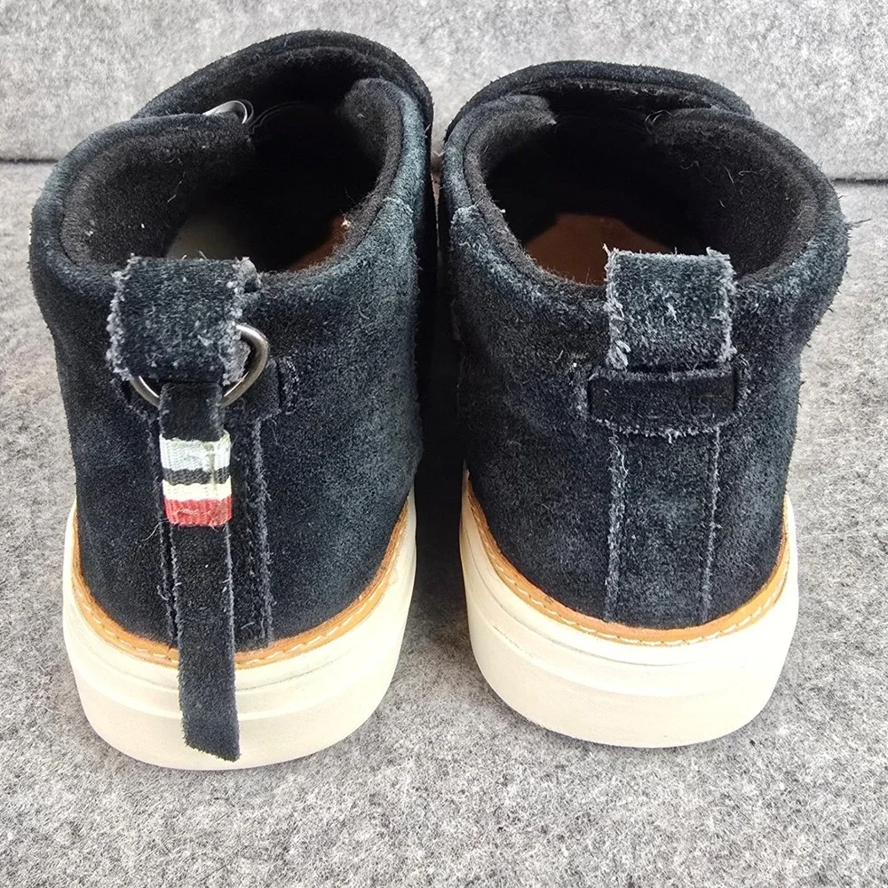 TOMS Zuma Womens 9.5 Black Suede Mid Top Slip On Sneaker Platform Boots 10012401